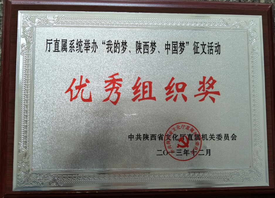 我的梦、中国梦征文活动优秀组织奖